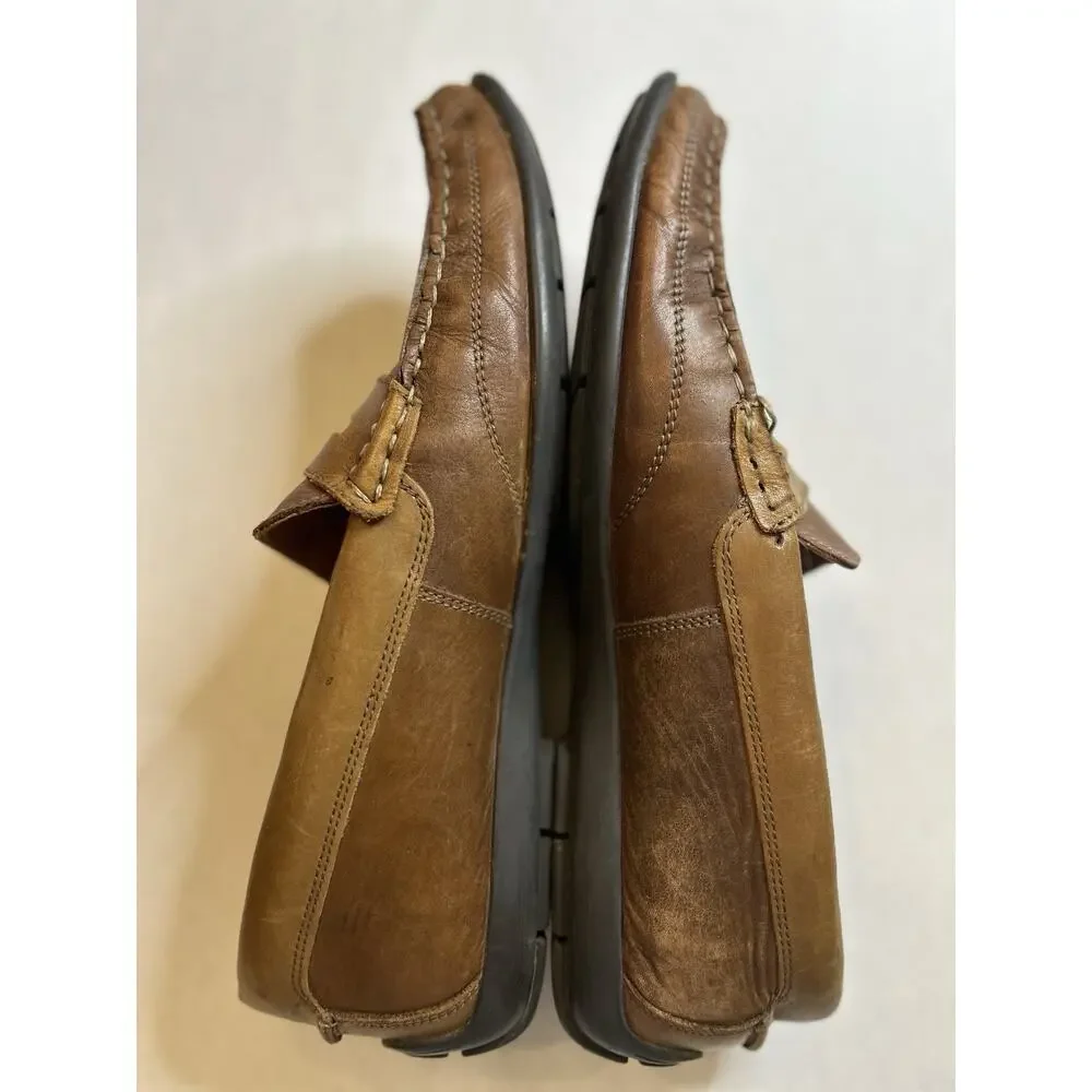Giorgio Brutini Le Glove Loafers mens 9.5 M Dress casual Shoes Brown Leather
